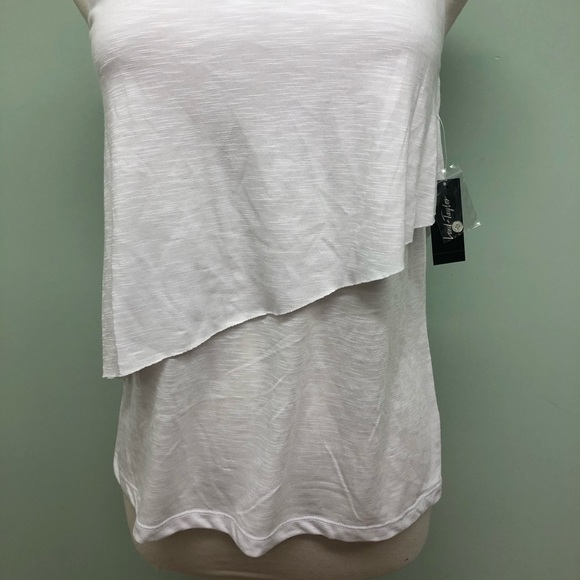 Lord & Taylor | Women’s Layered Tank Top | White | Size SP - Picture 2 of 3